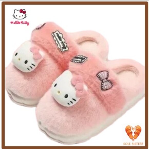 Hello kitty plush slippers NWT - Picture 2 of 8